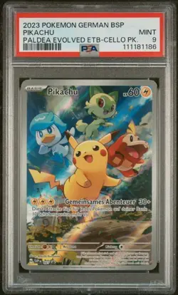 Pokemon Pikachu PSA9 POP 1 Black Star Promo SVP 027 Deutsch ILLUSTRATION RARE - Image 1