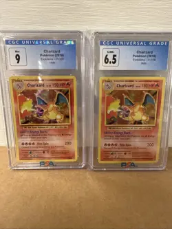 (2) Pokemon XY 2016 Charizard Holo Evolutions #11 CGC 9/6.5 - Image 1