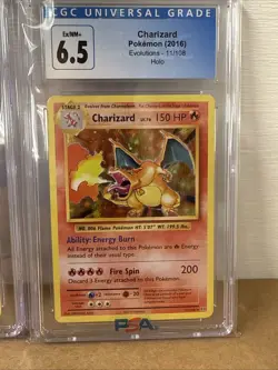 (2) Pokemon XY 2016 Charizard Holo Evolutions #11 CGC 9/6.5 - Image 3