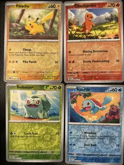 Pokemon 151 Pikachu Charmander Squirtle Bulbasaur Costco Cosmos Holo Promos NM - Image 1