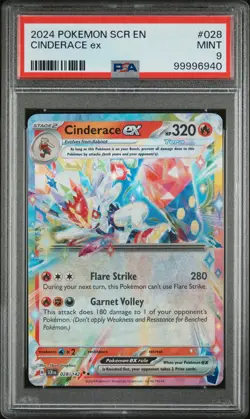2024 POKEMON SCR EN-STELLAR CROWN #028 CINDERACE EX PSA 9 - Image 1