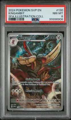 2024 POKEMON SVP EN-SV BLACK STAR PROMO #130 KINGAMBIT PSA 8 - Image 1