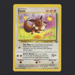 Eevee 51/64 Jungle Unlimited Common Vintage WOTC Pokemon TCG LP - Image 1
