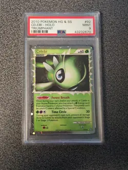 Celebi Prime 92/102 Pokemon HGSS Triumphant PSA 9 MINT - Image 1