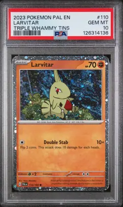 2023 Pokemon Paldea Evolved Larvitar Cosmo Promo 110/193 PSA 10 - Image 1