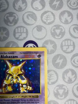 Pokemon TCG Alakazam Holo Shadowless 1/102 Base Set LP - Image 2
