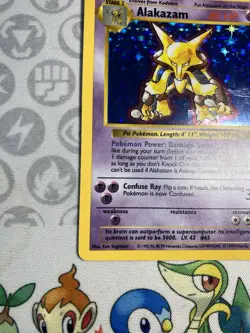 Pokemon TCG Alakazam Holo Shadowless 1/102 Base Set LP - Image 4