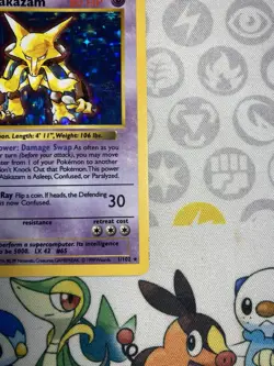 Pokemon TCG Alakazam Holo Shadowless 1/102 Base Set LP - Image 5
