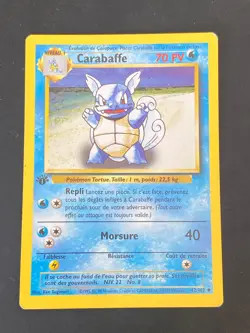 CARTE POKEMON CARABAFFE 42/102 EDITION 1 FR SET DE BASE PEU COMMUNE - TBE - Image 1