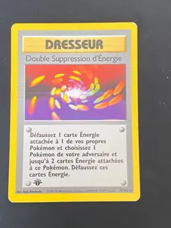 CARTE POKEMON DOUBLE SUPPRESSION D'ENERGIE 79/102 EDITION 1 RARE SET DE BASE-TBE - Image 1