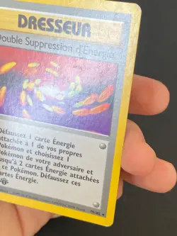 CARTE POKEMON DOUBLE SUPPRESSION D'ENERGIE 79/102 EDITION 1 RARE SET DE BASE-TBE - Image 4
