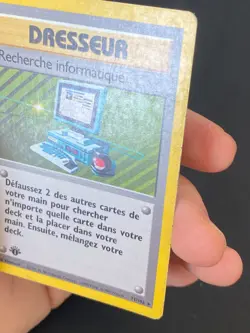 CARTE POKEMON RECHERCHE INFORMATIQUE 71/102 EDITION 1 FR RARE SET DE BASE - TBE - Image 3