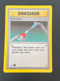 CARTE POKEMON ENTRETIEN 83/102 EDITION 1 FR SET DE BASE PEU COMMUNE - TBE/EXC - Image 1