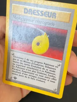 CARTE POKEMON VAPORISATEUR RETROGRADE 72/102 EDITION 1 FR RARE SET DE BASE - TBE - Image 2