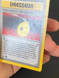 CARTE POKEMON VAPORISATEUR RETROGRADE 72/102 EDITION 1 FR RARE SET DE BASE - TBE - Image 3