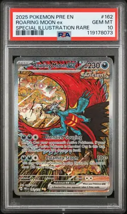 2025 POKEMON PRE EN-PRISMATIC EVOLUTIONS #162 ROARING MOON EX PSA 10 - Image 1