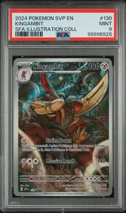 2024 POKEMON SVP EN-SV BLACK STAR PROMO #130 KINGAMBIT PSA 9 - Image 1
