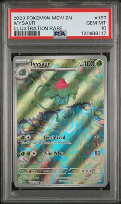 2023 Pokemon SV 151 Illustration Rare Ivysaur #167 PSA 10 - Image 1