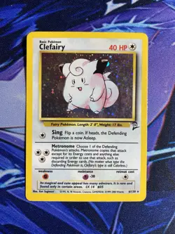 Clefairy Base Set 2 Holo Rare Pokemon Card 6/130 Moderately Played - Image 1