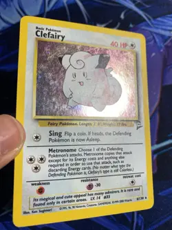 Clefairy Base Set 2 Holo Rare Pokemon Card 6/130 Moderately Played - Image 3
