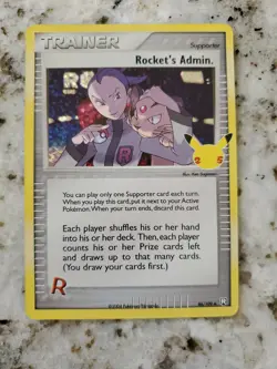 HOLO Rockets Admin 86/109 NM / M Pokemon Celebrations Secret Rare Classic Card - Image 1