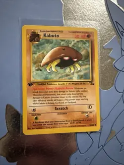 Pokemon TCG Cards 1st Edition Kabuto 50/62 Fossil EXC - Image 1