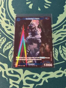 Godzilla 1989 P 034+ Foil Godzilla Card Game 1st Edition Rare Parallel Monster - Image 1