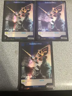 Godzilla Card Game EBP01-036 SR Godzilla (1992) ENGLISH (3 Card Bundle) - Image 1