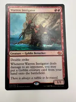 Warren Instigator Foil Magic: Merfolk vs Goblins Duel Decks #032 NM - Image 1