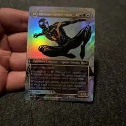 Miles Morales 0200 Borderless Foil MTG Marvel's Spider-Man Magic the Gathering - Image 1