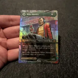 Miles Morales 0200 Borderless Foil MTG Marvel's Spider-Man Magic the Gathering - Image 2