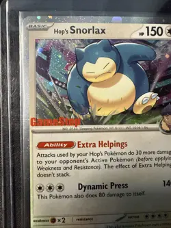 Pokemon TCG Hop's Snorlax GameStop Stamped Promo Card NM/M Condition - Image 1