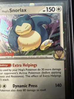 Pokemon TCG Hop's Snorlax GameStop Stamped Promo Card NM/M Condition - Image 2