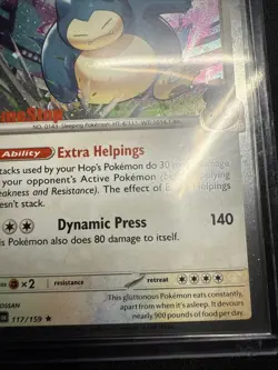 Pokemon TCG Hop's Snorlax GameStop Stamped Promo Card NM/M Condition - Image 3