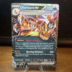 Charizard ex SVP 196 Black Star Promo Extended Art Promo Rare Holo Pokemon TCG - Image 1