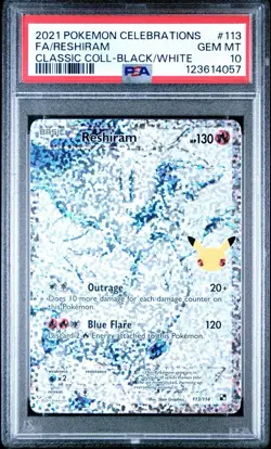 Reshiram 113/114 Celebrations: Classic Collection Holo Pokemon TCG - PSA 10 - Image 1
