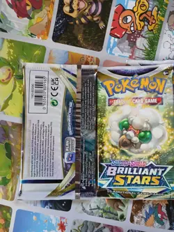 Pokemon TCG Sword & Shield Brilliant Stars Booster Packs Lot of 16 - Image 3