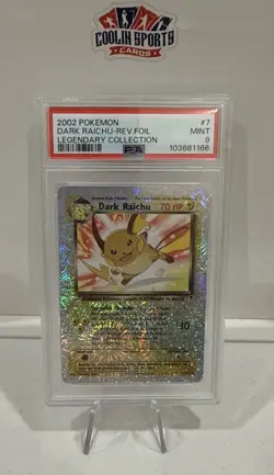 2002 Pokemon Legendary Collection Dark Raichu Reverse Foil #7 PSA 9 - Image 1