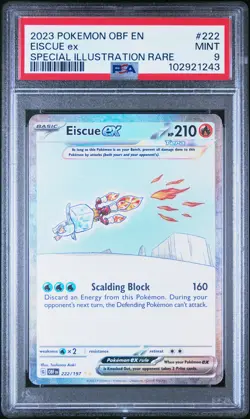 2023 POKEMON OBF EN-OBSIDIAN FLAMES SPECIAL ILLUSTRATION RARE EISCUE EX PSA 9 - Image 1
