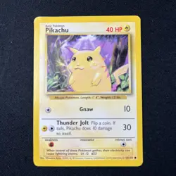 Pokemon TCG 1999-2000 Base Set “4th Print” Pikachu 58/108!! - Image 1