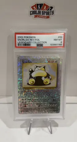 2002 Pokemon Legendary Collection Snorlax Reverse Foil #64 PSA 8 - Image 1