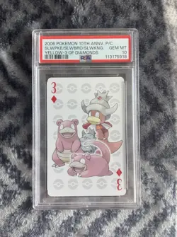 2006 Pokemon Center 10th Anniversary Slowpoke/Slowking Evo POKER PSA 10 - Image 1