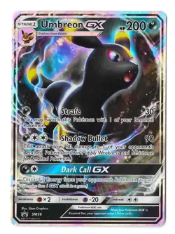 Umbreon GX Pokemon TCG SM36 Sun Moon Promo Holo MP/LP (Please See Edges/Corners) - Image 1