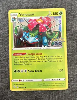 Venusaur 003/078 Pokemon GO NM Mint Holo Rare TCG - Image 1
