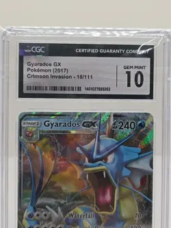 2017 Gyarados GX #18 Pokemon Crimson Invasion Sun & Moon CGC 10 Ultra Rare - Image 2