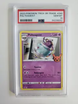 2023 Pokemon TCG Trick Or Trade Polteageist PSA 10 - Image 1