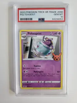2023 Pokemon TCG Trick Or Trade Polteageist PSA 10 - Image 3