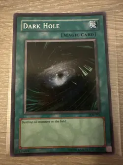 Yu-Gi-Oh Dark Hole LOB-052 Super Rare Unlimited Edition MP/HP - Image 1