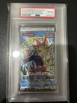 Yugioh Legend of Blue Eyes White Dragon LOB Booster Pack 1st Edition PSA 8 AU/NZ - Image 1