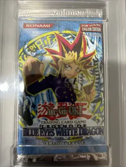 Yugioh Legend of Blue Eyes White Dragon LOB Booster Pack 1st Edition PSA 8 AU/NZ - Image 2